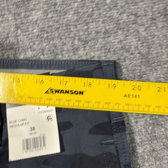 Lee Cargo Shorts Mens 38 Camo Blue Active Stretch Motion Flex - Picture 4 of 10